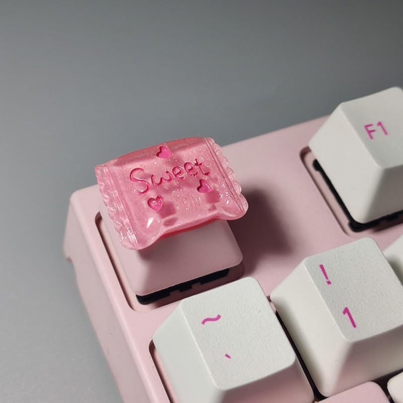 Elacgap Personalized Cute Pink Keycap Handmade OEM Profile DIY Custom Keycap for Mechanical Keyboard MX Switch (Candy) - Image 3